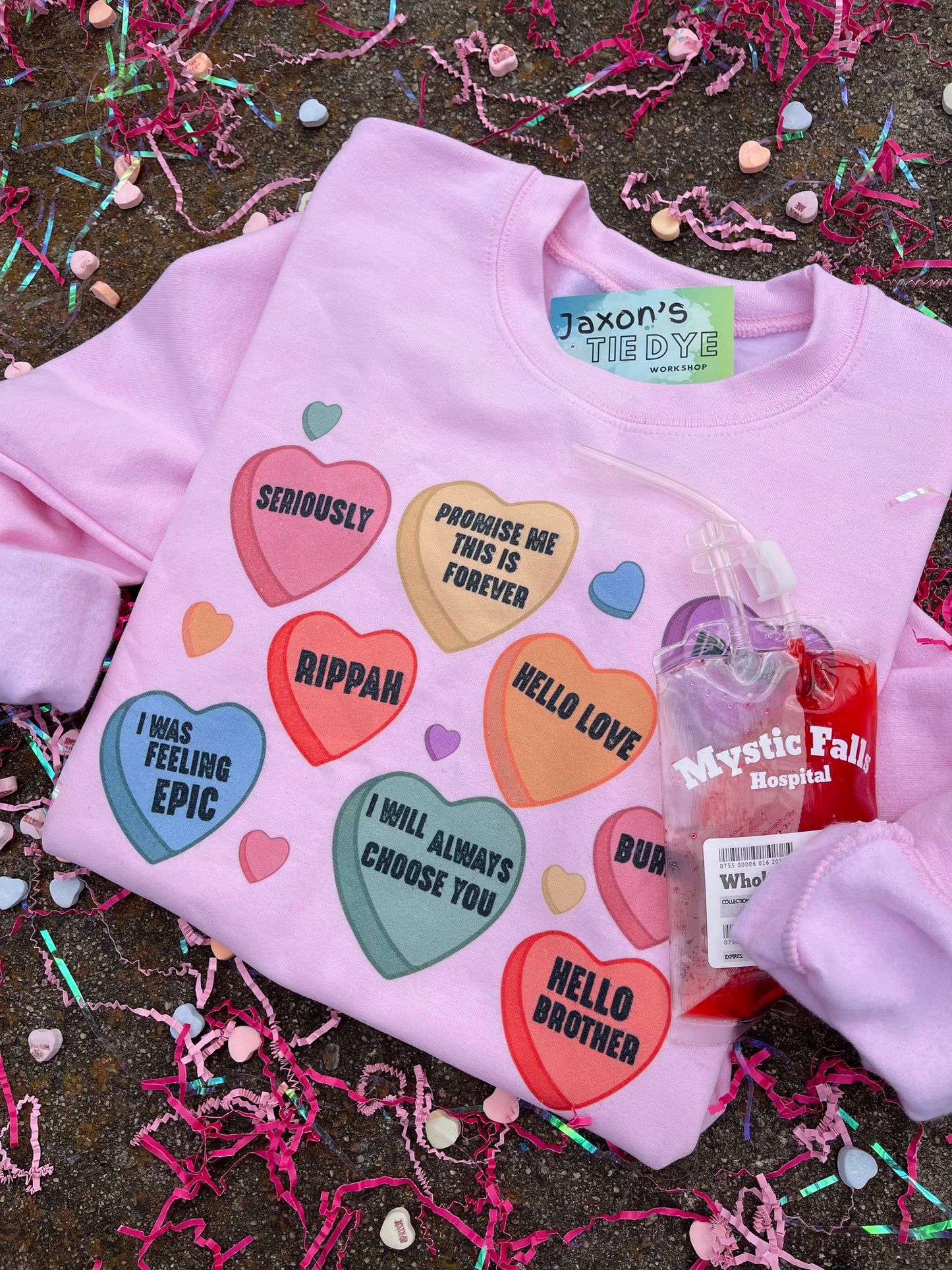 TVD Candy Hearts Crew/Tee