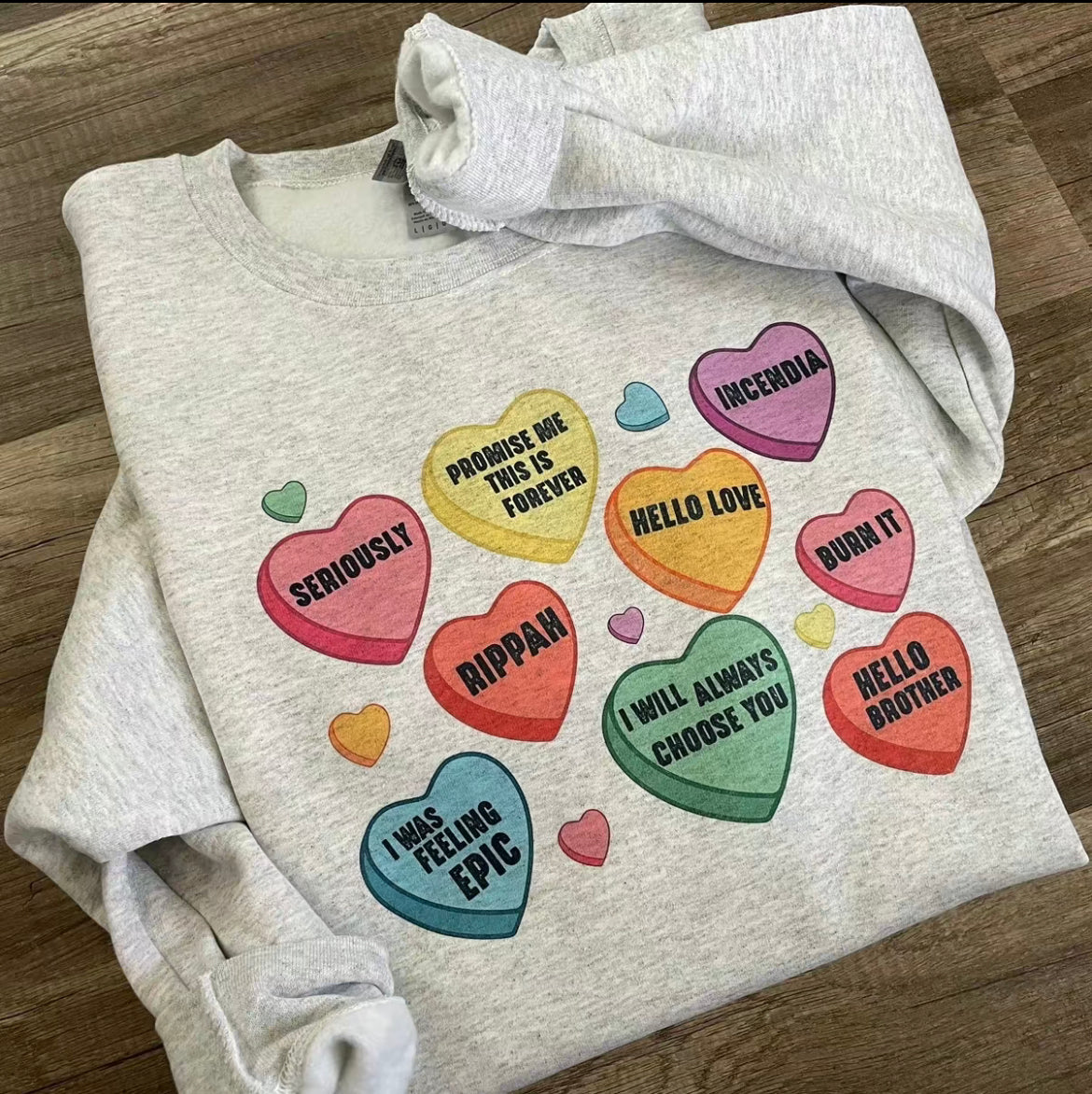 TVD Candy Hearts Crew/Tee