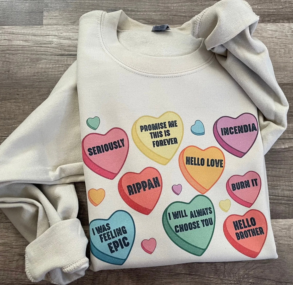 TVD Candy Hearts Crew/Tee
